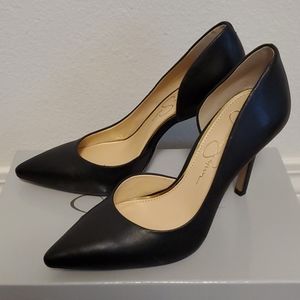 Jessica Simpson Black Matte High Heels